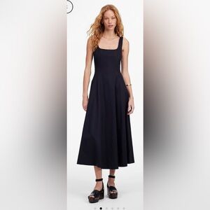 NWT Madewell Black Midi Dress